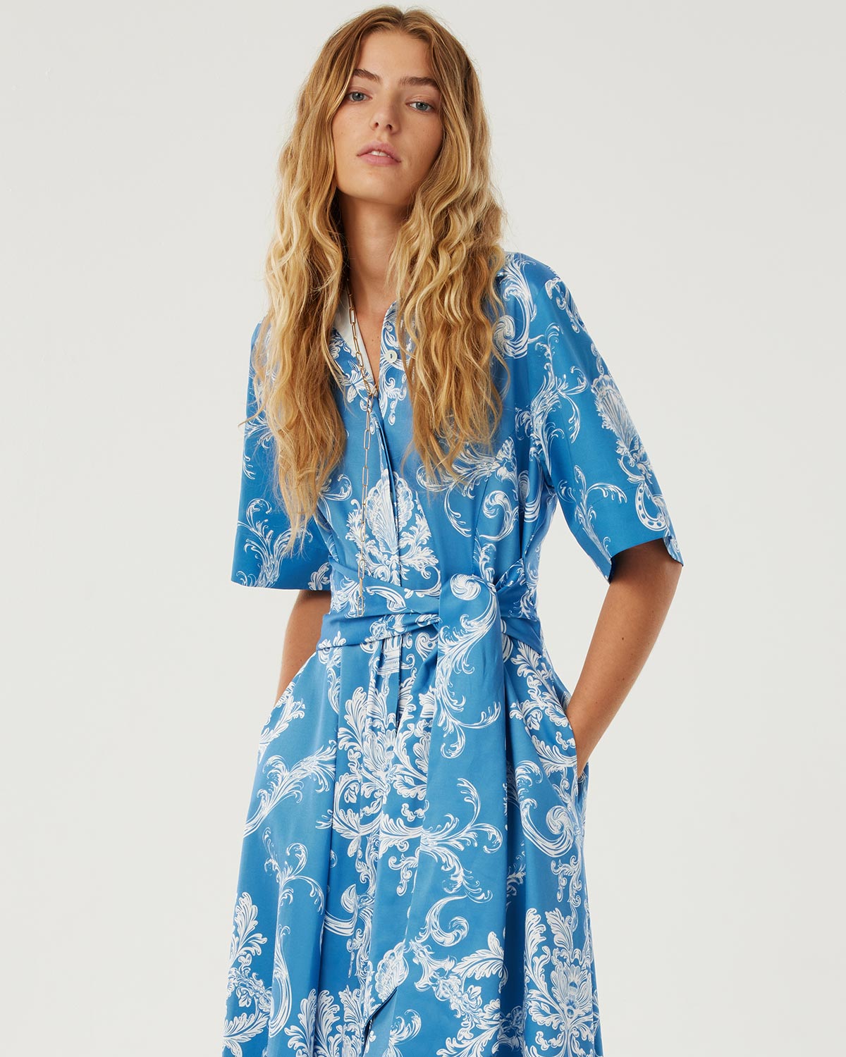 Posie Cotton Maxi Dress - Barocco
