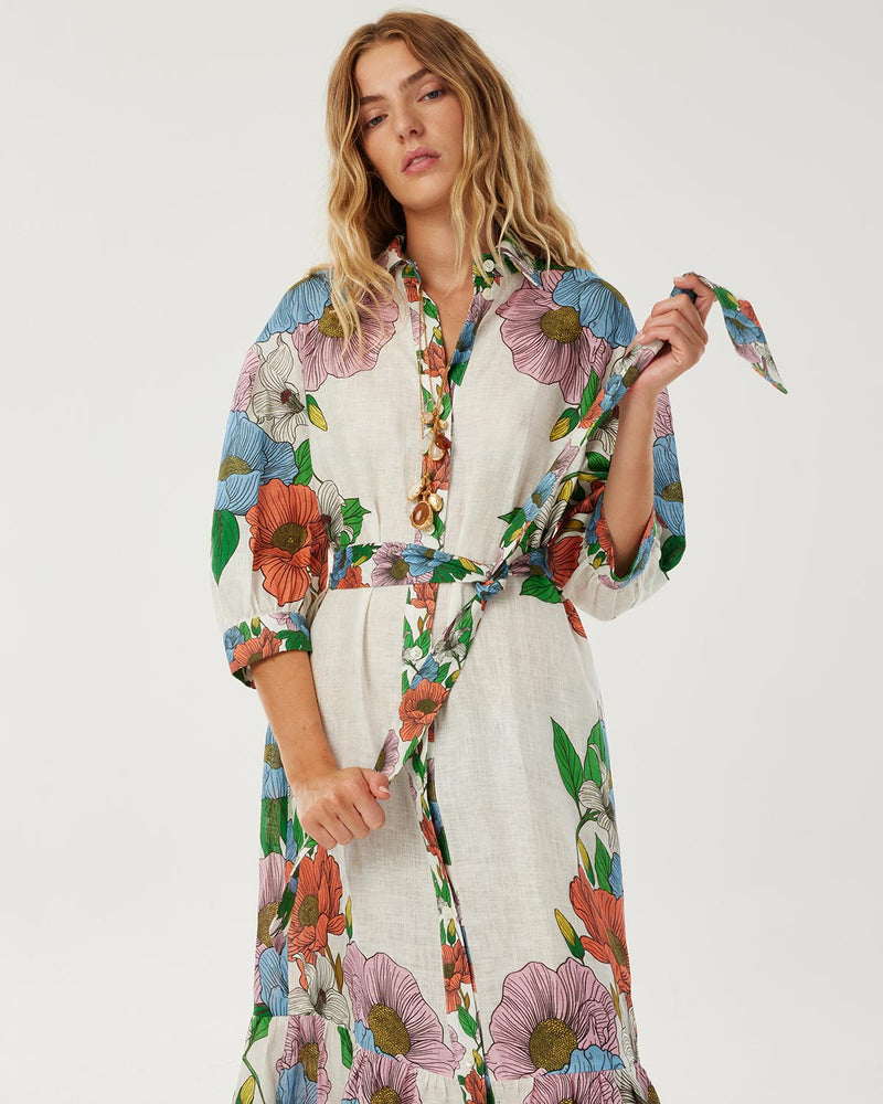 Bianca Linen Maxi Dress - Salento Placement