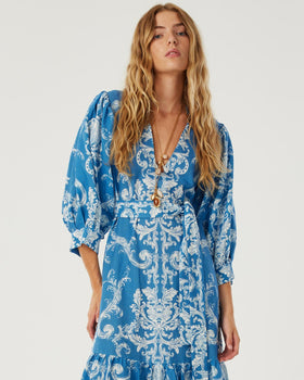 Lourdes Linen Maxi Dress - Barocco