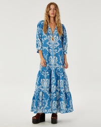 Lourdes Linen Maxi Dress - Barocco
