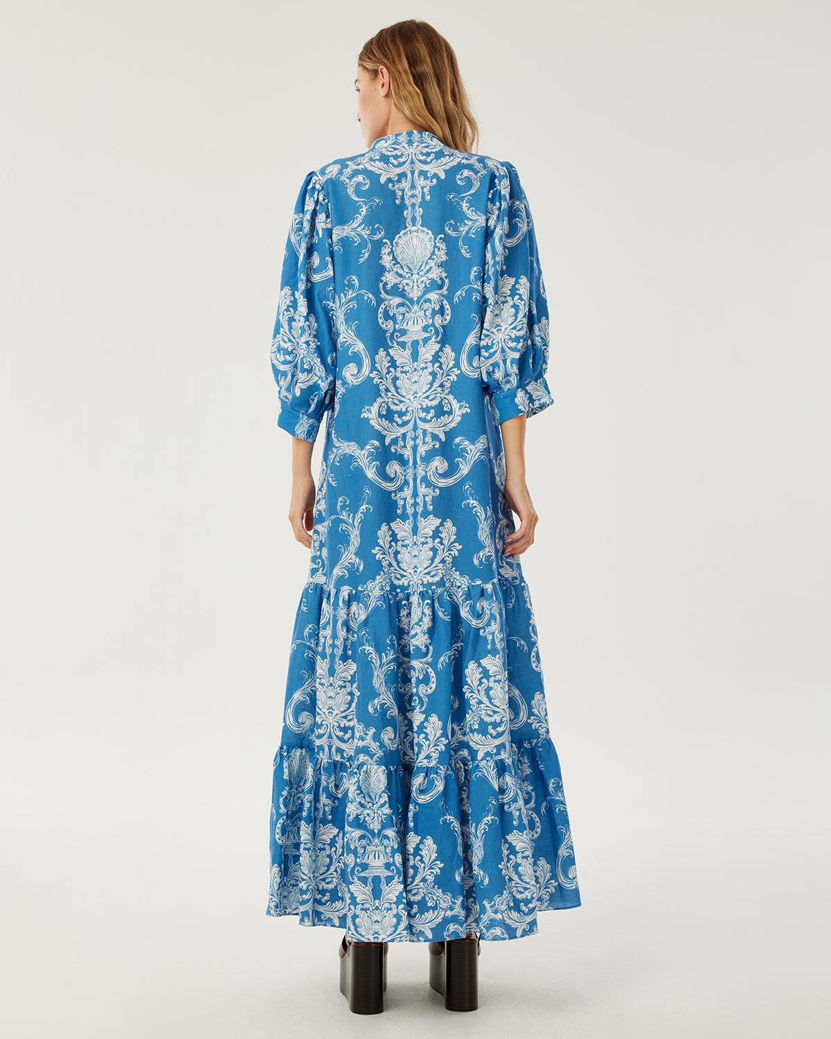 Lourdes Linen Maxi Dress - Barocco