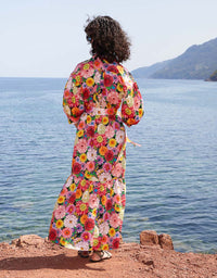 Bianca Cotton Maxi Dress - Over The Rainbow Pink