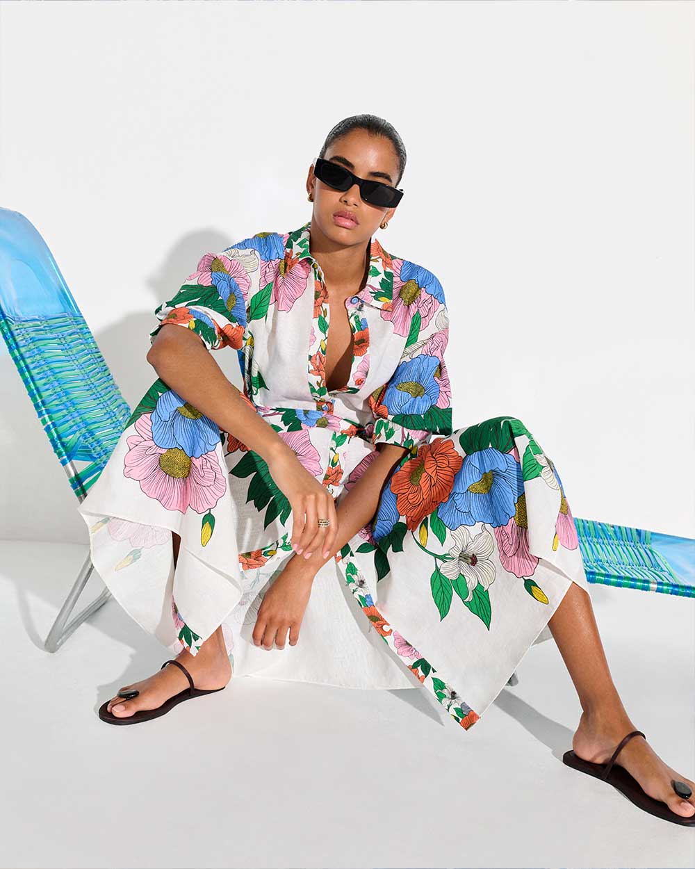 Bianca Linen Maxi Dress - Salento Placement