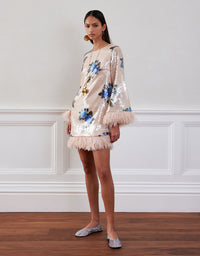 Stevie Sequin Mini Dress - Rose Blue