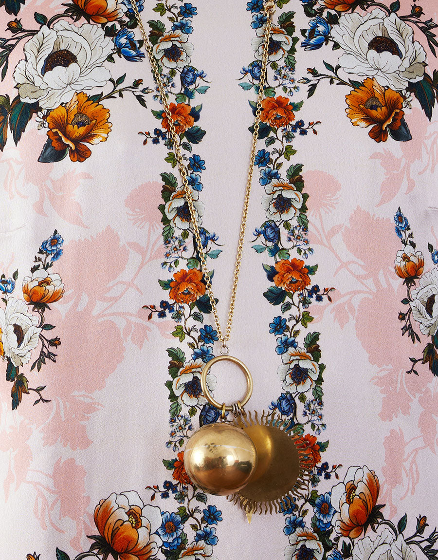 Seraphina Crepe Midi Dress - Magical Blossom Pink