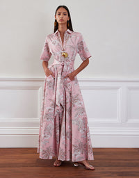 Posie Cotton Maxi Dress - Jungle Pink