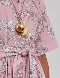 Posie Cotton Maxi Dress - Jungle Pink