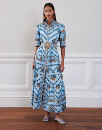 Marni Cotton Maxi Dress - Magical Blossom Blue