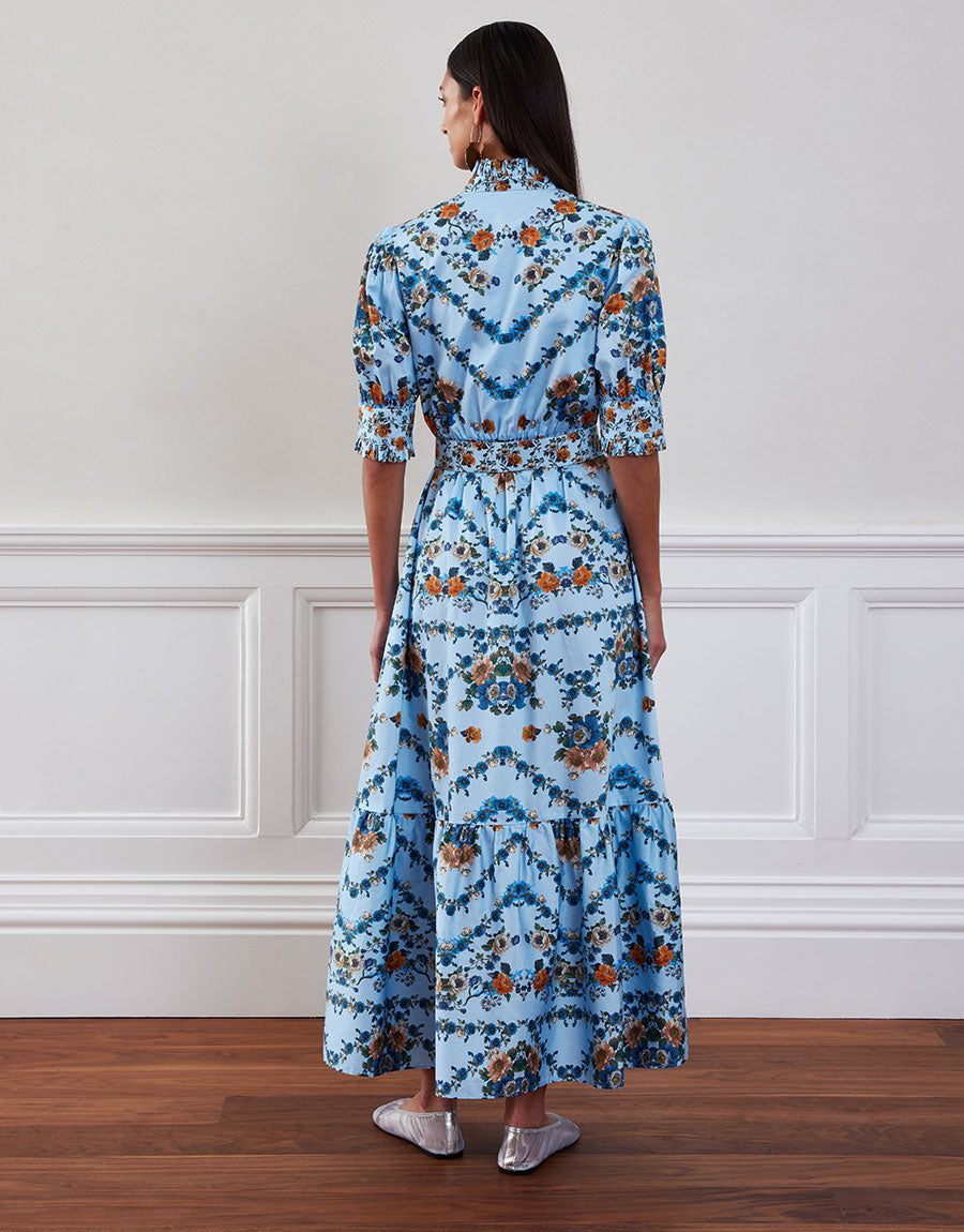 Marni Cotton Maxi Dress - Magical Blossom Blue