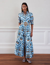 Marni Cotton Maxi Dress - Magical Blossom Blue