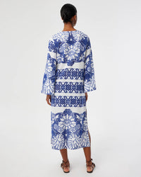 Clea Lace Midi Dress - White