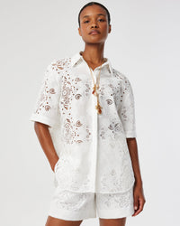 Akari Lace Top - White