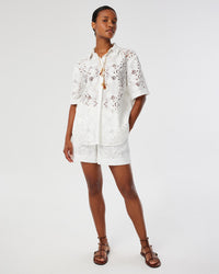 Akari Lace Top - White