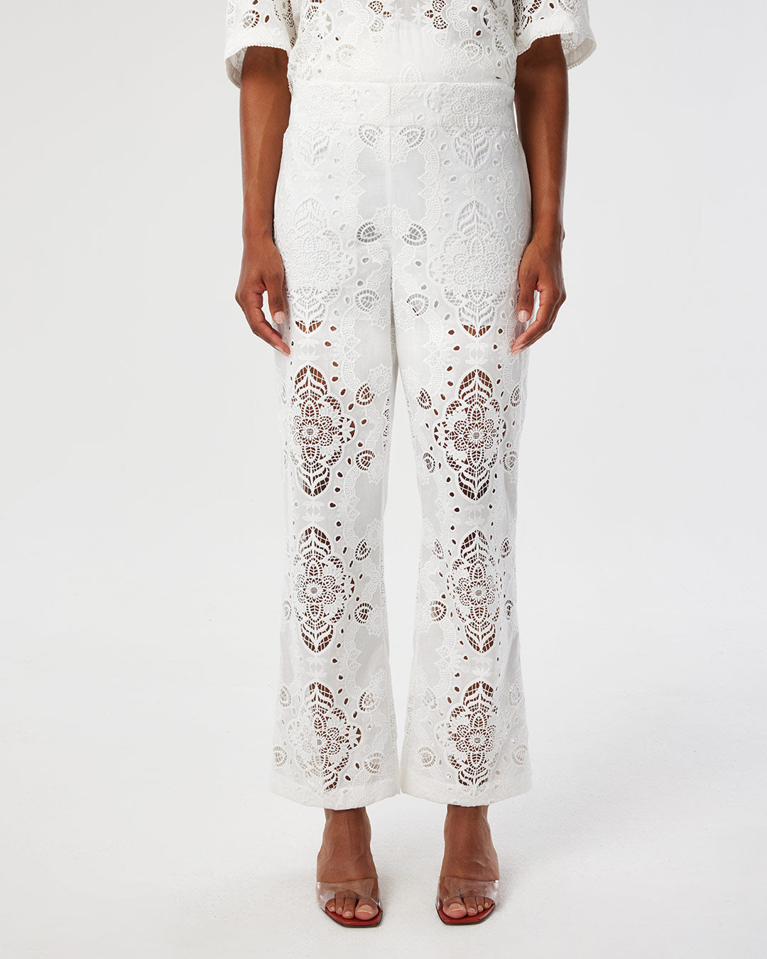 Joshua Lace Trouser - White
