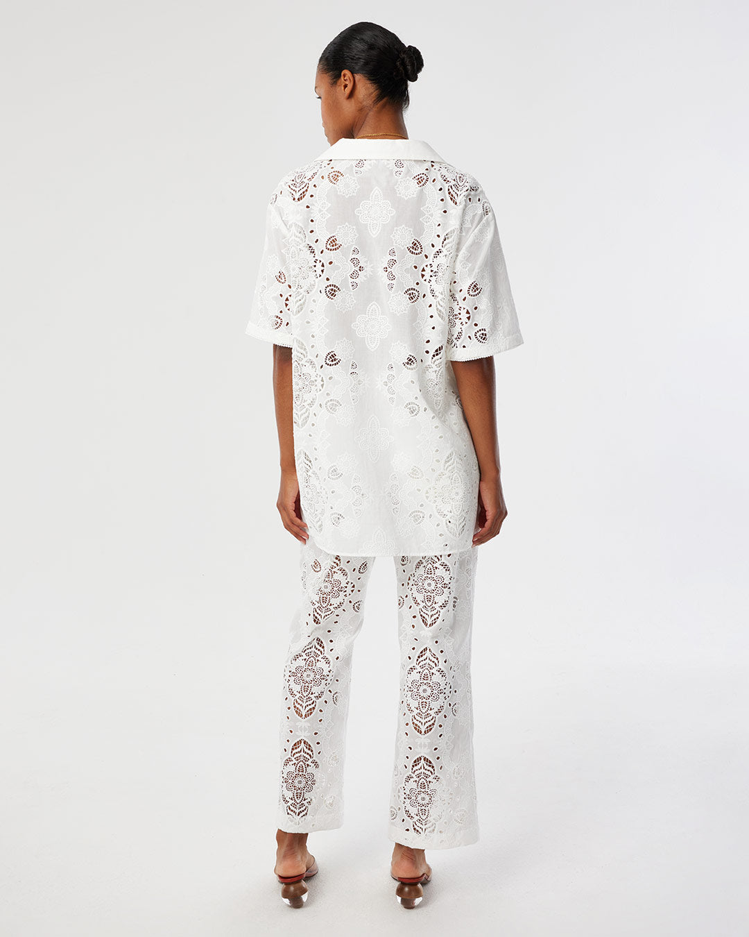 Joshua Lace Trouser - White