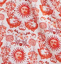 Posie Cotton Midi Dress - Summer Sun Red